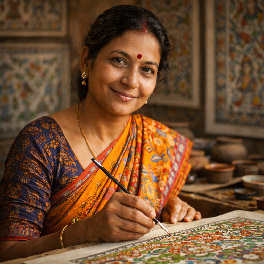 Lakshmi Devi - Madhubani Painter