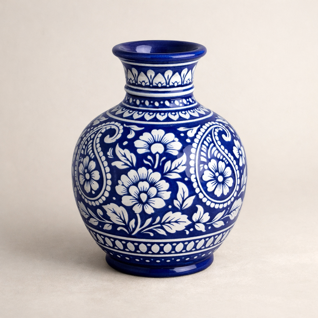 Blue Pottery Vase